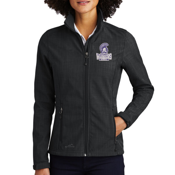 Eddie Bauer® Ladies Shaded Crosshatch Soft Shell Jacket - Embroidered Logo Thumbnail